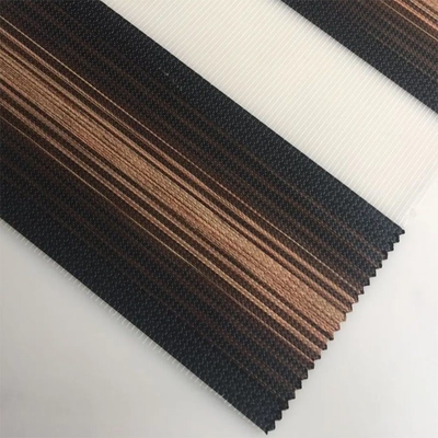 Subtle and Elegant Window Enhancement with Grey Striped Sheer Zebra Blind Fabric