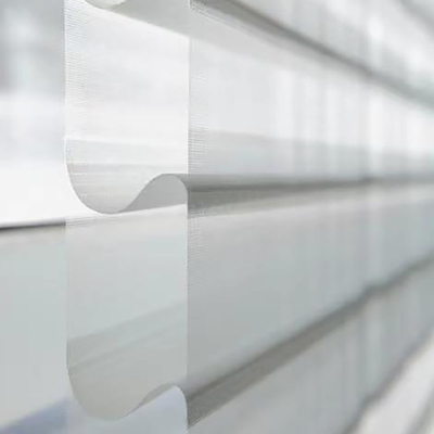 White Shangrila Blind Fabric and Polyester Fiber The Perfect Duo for Soft Room Styling