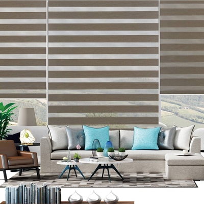 Day and Night 100% Polyester Zebra Blind Easy Fix Window Coverings Roller Blinds