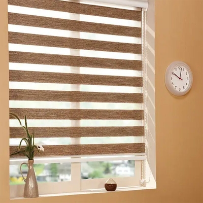 Day and Night 100% Polyester Zebra Blind Easy Fix Window Coverings Roller Blinds