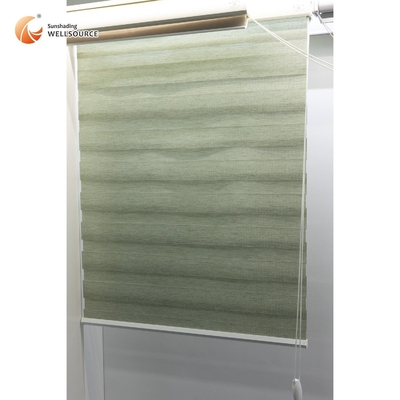 Double Layer Blinds Full Blackout Window Curtain Zebra Blind for Contemporary Design Style