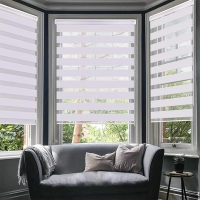 Custom Size Electric Smart Zebra Shading Dustproof Function Window Polyester Blinds