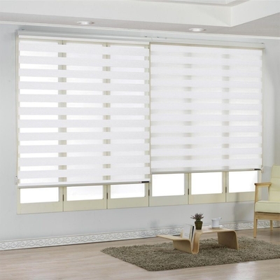 Custom Size Electric Smart Zebra Shading Dustproof Function Window Polyester Blinds