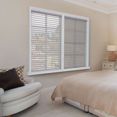 Customized Bathroom Anti UV and Heat Insulation Electric Motorized Shangrila Blinds