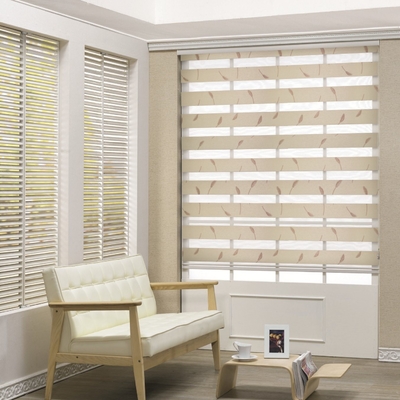 Electric Solar Shading Window Blind Horizontal Zebra Blinds for Excellent Performance