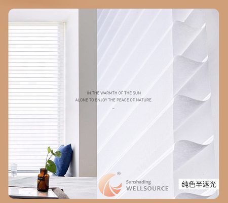 WELLSOURCE Manual 2&quot;Shangri-la shades Non Blackout Light Filtering for Home, Office, Hotel, Club, Restaurant Custom Made
