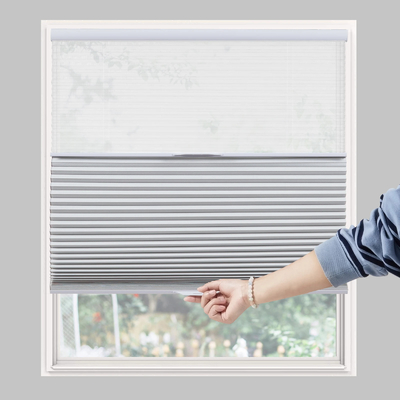 WELLSOURCE Day&amp;Night Cellular Shades, Blackout Top Down Bottom Up Honeycomb Blinds for Windows, Cordless Window Shades w