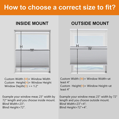 WELLSOURCE Day&amp;Night Cellular Shades, Blackout Top Down Bottom Up Honeycomb Blinds for Windows, Cordless Window Shades w