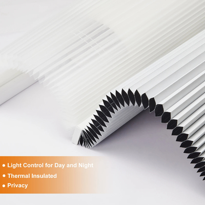 WELLSOURCE Day&amp;Night Cellular Shades, Blackout Top Down Bottom Up Honeycomb Blinds for Windows, Cordless Window Shades w