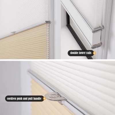 WELLSOURCE Manual Cordless Day and Night Cellular Shades Non Blackout Light Filtering Honeycomb Fabric for Home, Office,