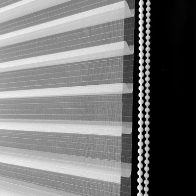 Customized Bathroom Anti UV and Heat Insulation Electric Motorized Shangrila Blinds