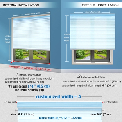 WELLSOURCE Manual 2&quot;Shangri-la Blinds Non Blackout Light Filtering for Home, Office, Hotel, Club, Restaurant Custom Made