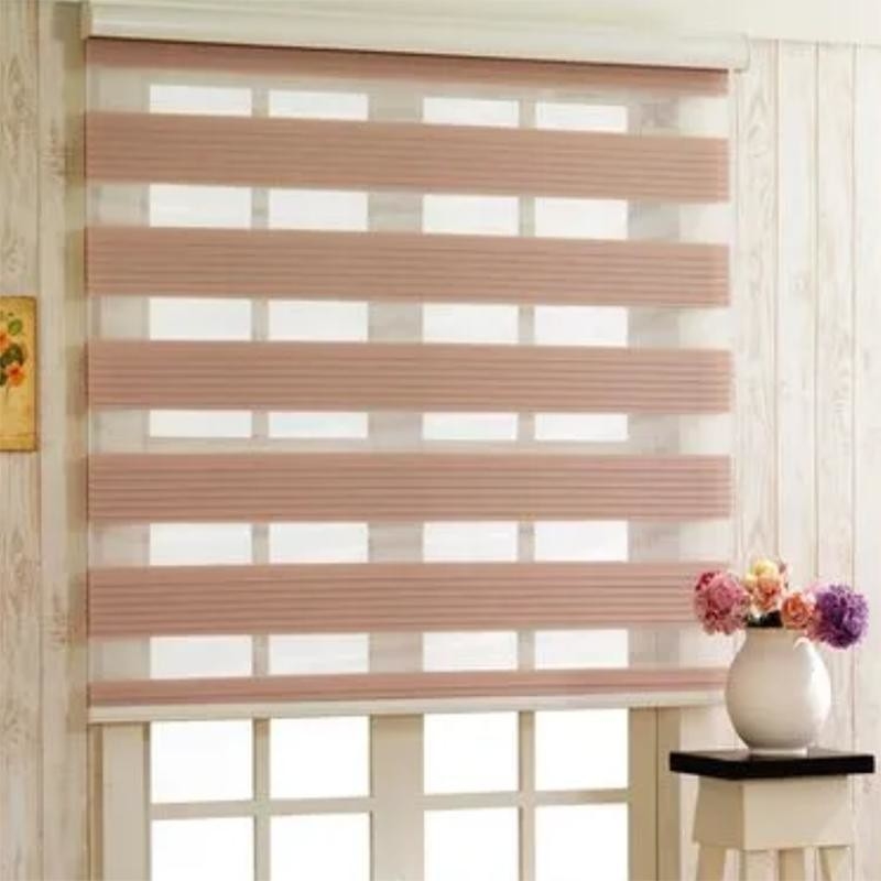 Contemporary Design Style Motorized Blackout Polyester Zebra Blinds for Indoor/Outdoor
