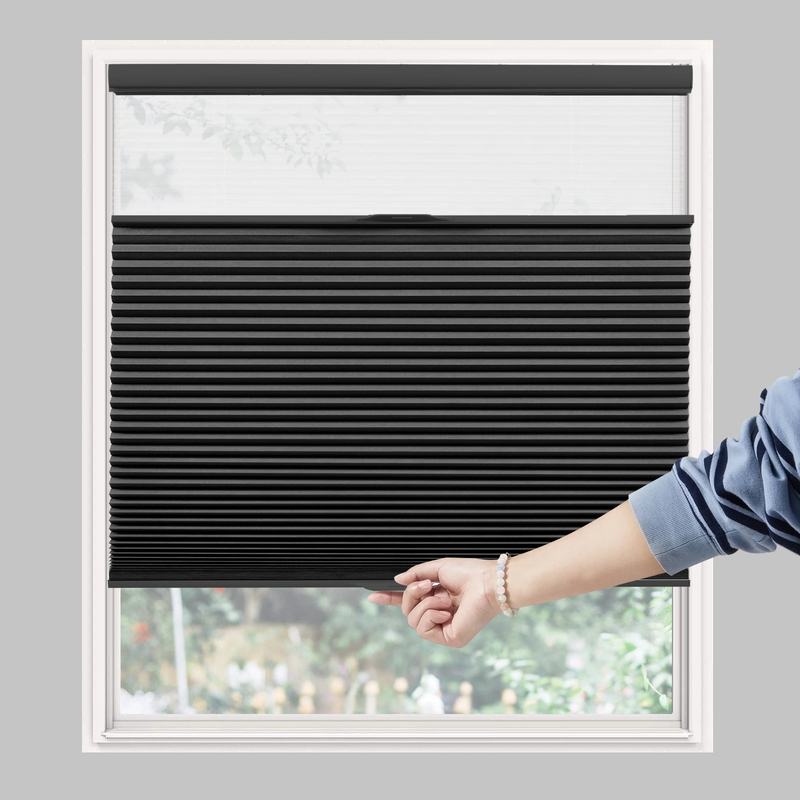WELLSOURCE Day&amp;Night Cellular Shades, Blackout Top Down Bottom Up Honeycomb Blinds for Windows, Cordless Window Shades w